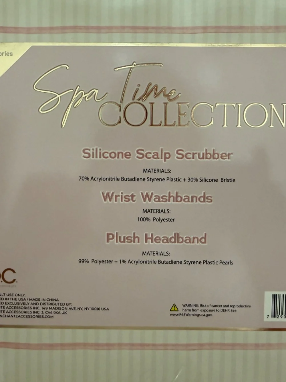 Enchante Accessories | SPA TIME COLLECTION | Headband Wristbands Scalp Scrubber